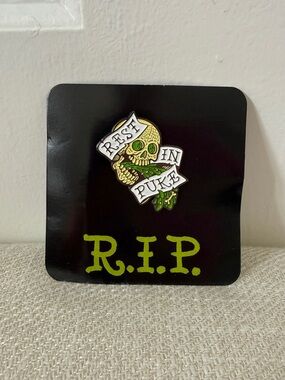 Loot Crate ‘Rest In Puke’ R.I.P. Enamel Pin Backing Card